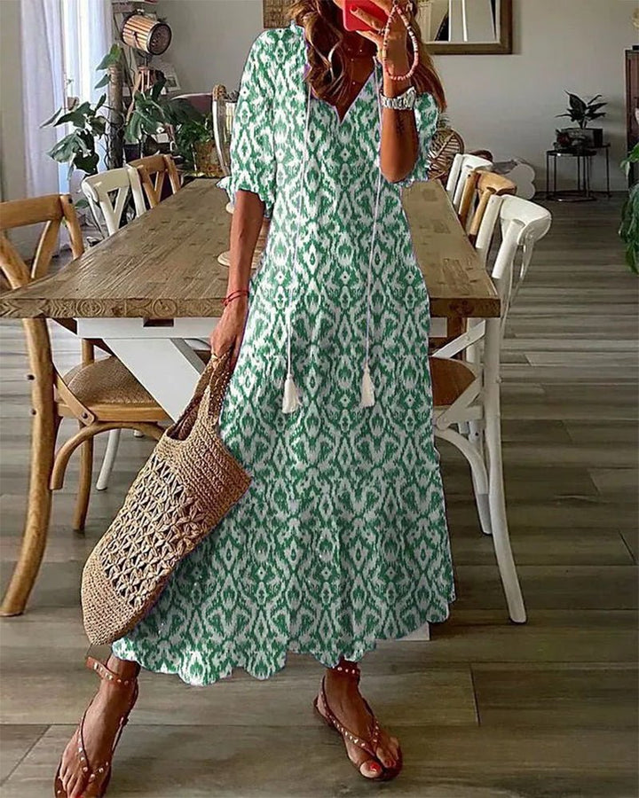 Rosalie | Boho A-Line Midi Dress