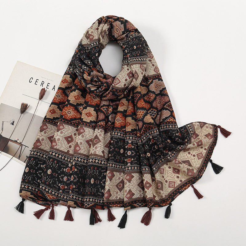 Opaline | Vintage Ethnic Print Scarf
