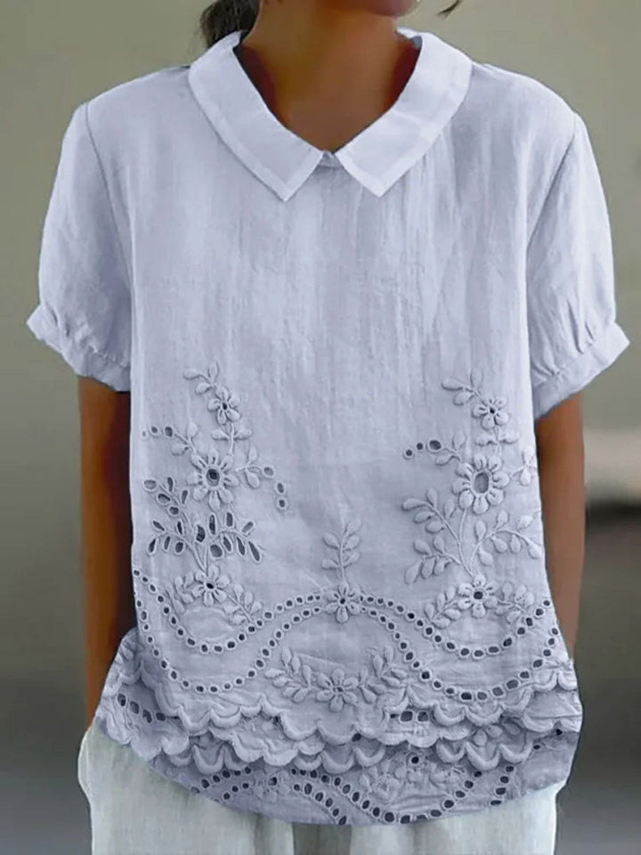 Lily Floral Embroidered Shirt