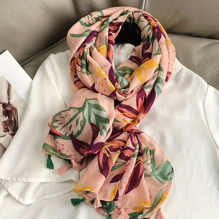 Olive | Vintage Floral Scarf