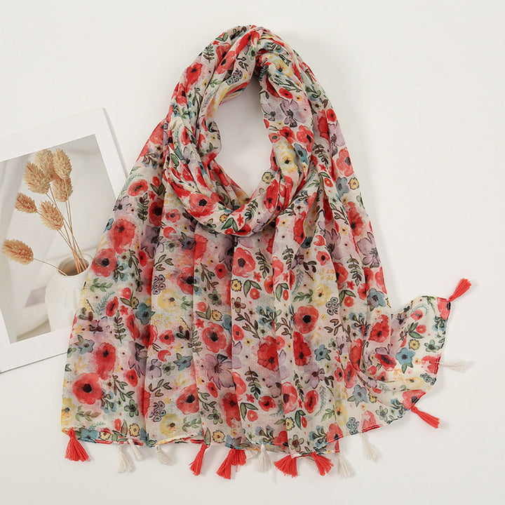 Piper | Vintage Floral Print Scarf