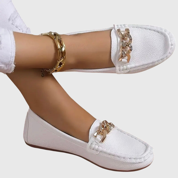 Eden | Flat Diamond Buckle Slippers