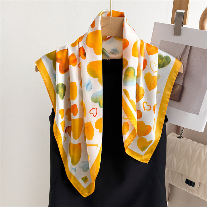 Mia | Casual Heart Print Scarf