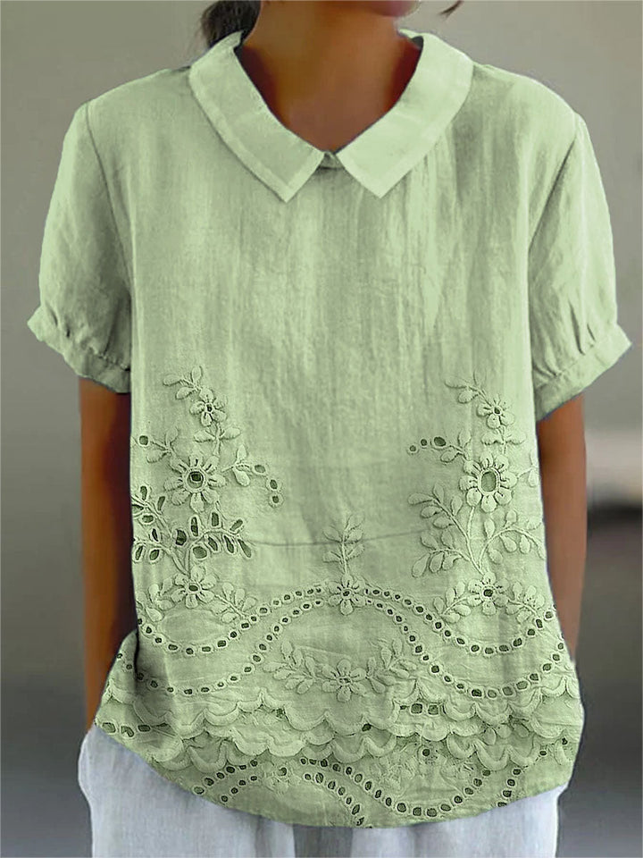 Lily Floral Embroidered Shirt