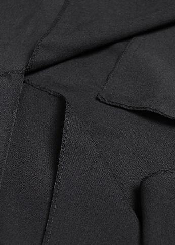 Black Cotton Asymmetrical Summer Dress