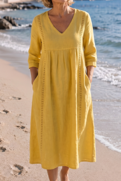 Valence | Lightweight Midi Dress with Lace