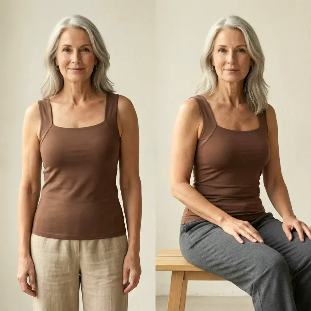 Lourdes Sleeveless Top with Built-in Bra