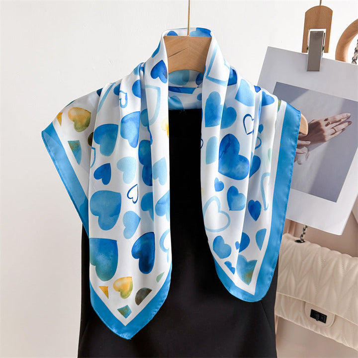 Mia | Casual Heart Print Scarf