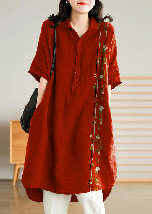 Jade Green Linen Shirt Dress