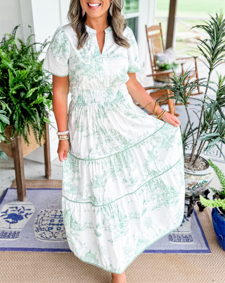 Classic Floral Maxi Dress