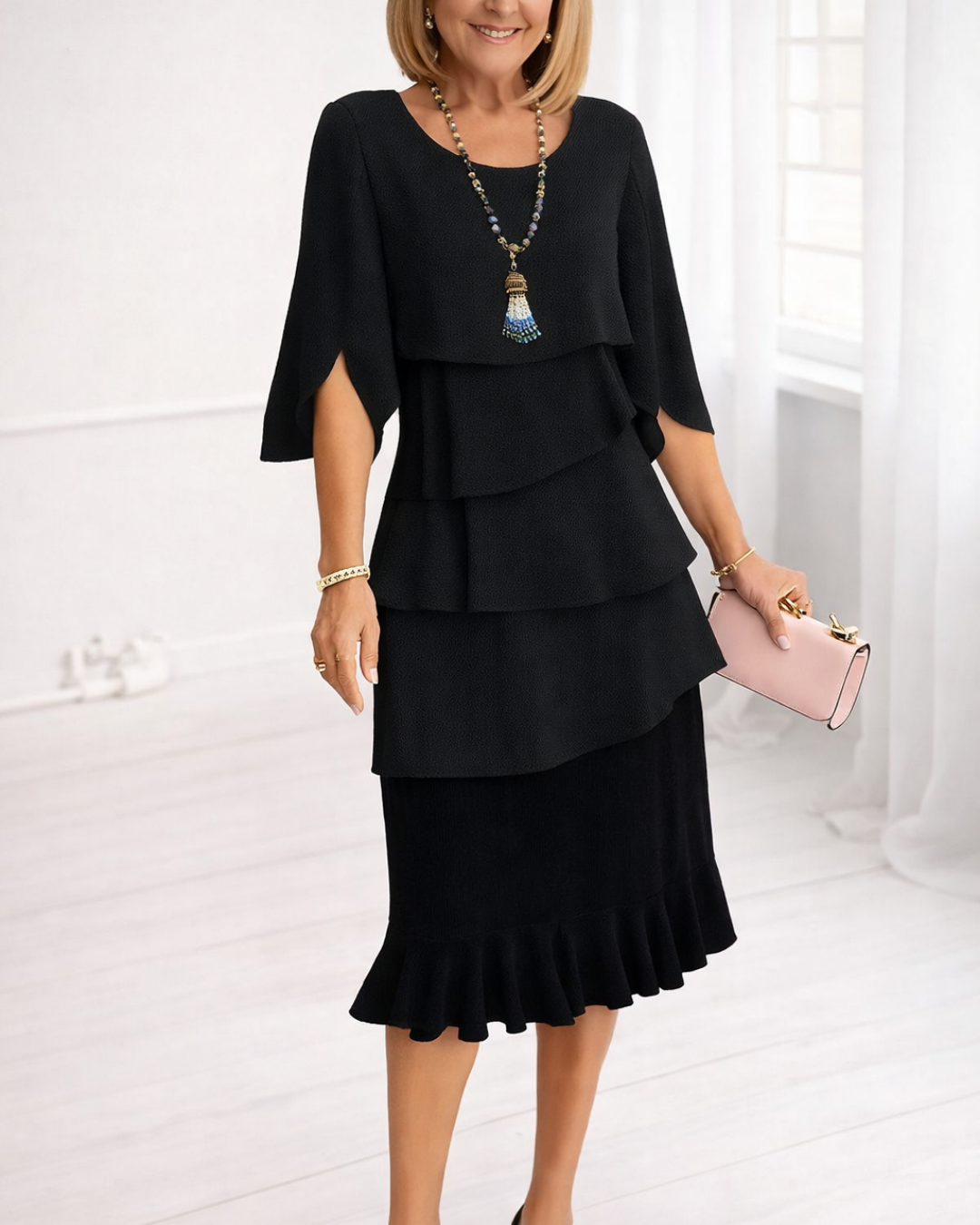 Patricia Ruffled Floral Midi Dress