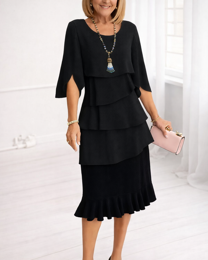 Patricia Ruffled Floral Midi Dress