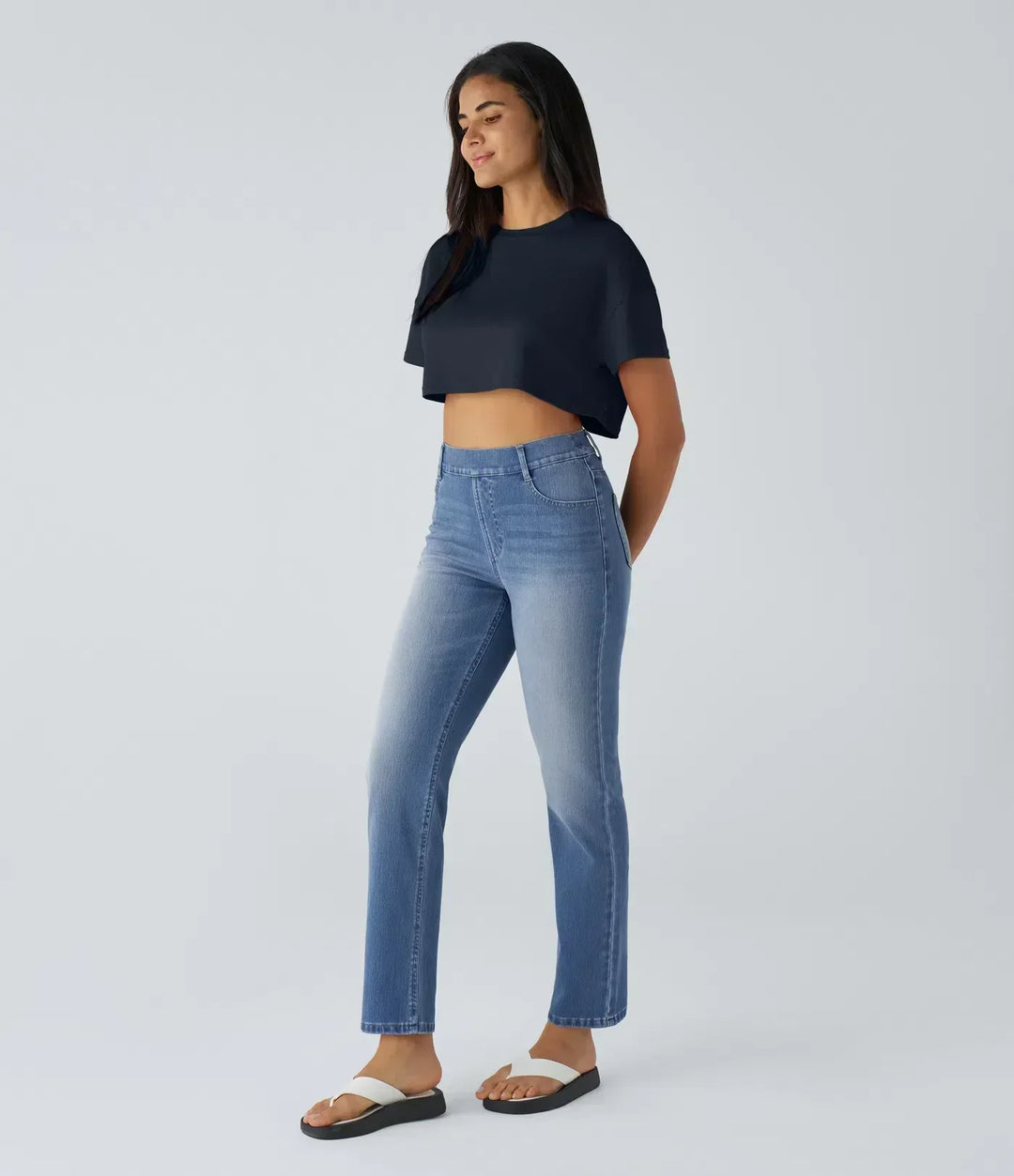 High Waist Elastic Comfort Pants