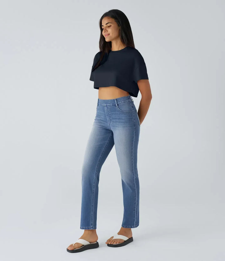 High Waist Elastic Comfort Pants