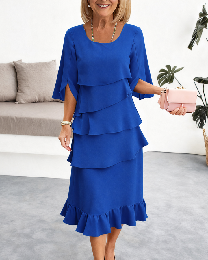 Patricia Ruffled Floral Midi Dress