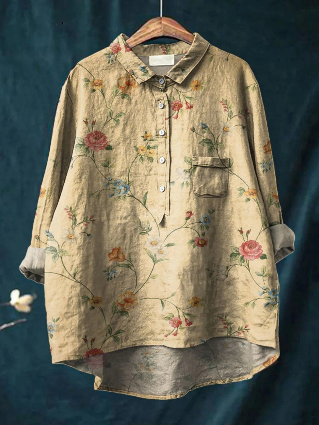Mariah | Vintage Floral Art Print Blouse