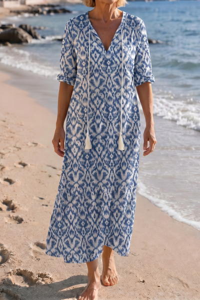 Rosalie | Boho A-Line Midi Dress