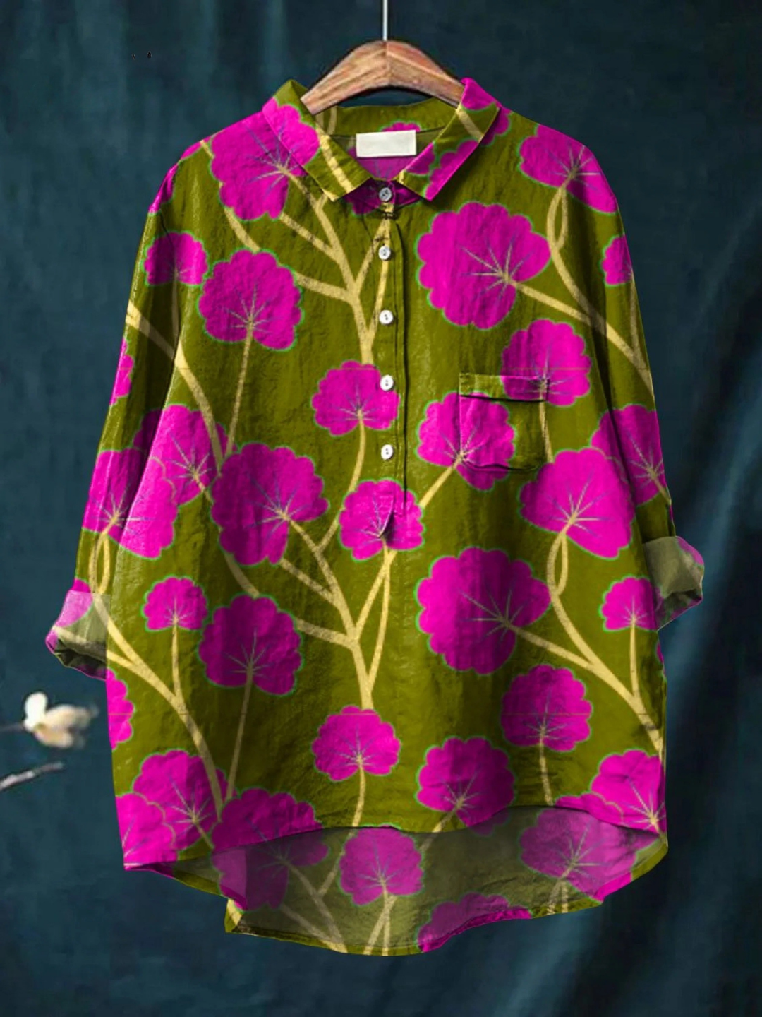 Lauren | Vintage Flower Art Print Blouse