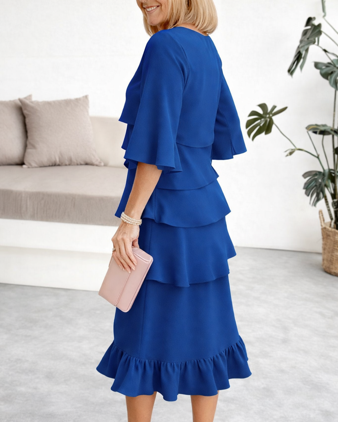 Patricia Ruffled Floral Midi Dress