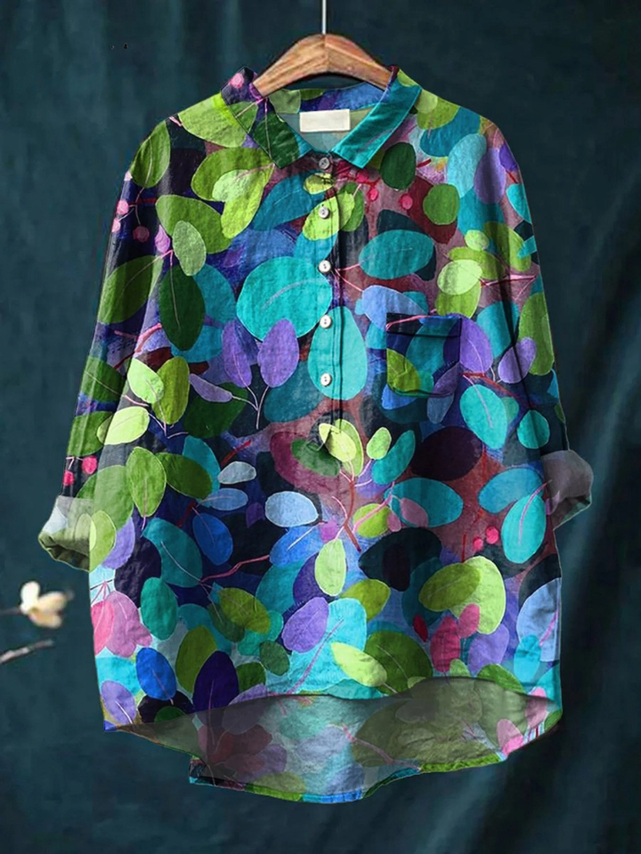 Adriana | Summer Forest Art Printed Women's Blouse