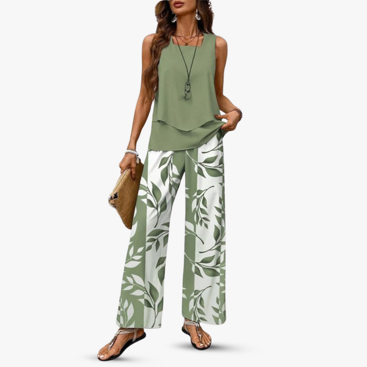 Amara™ – Exclusive Two-Piece Set with Sleeveless Top and Pants