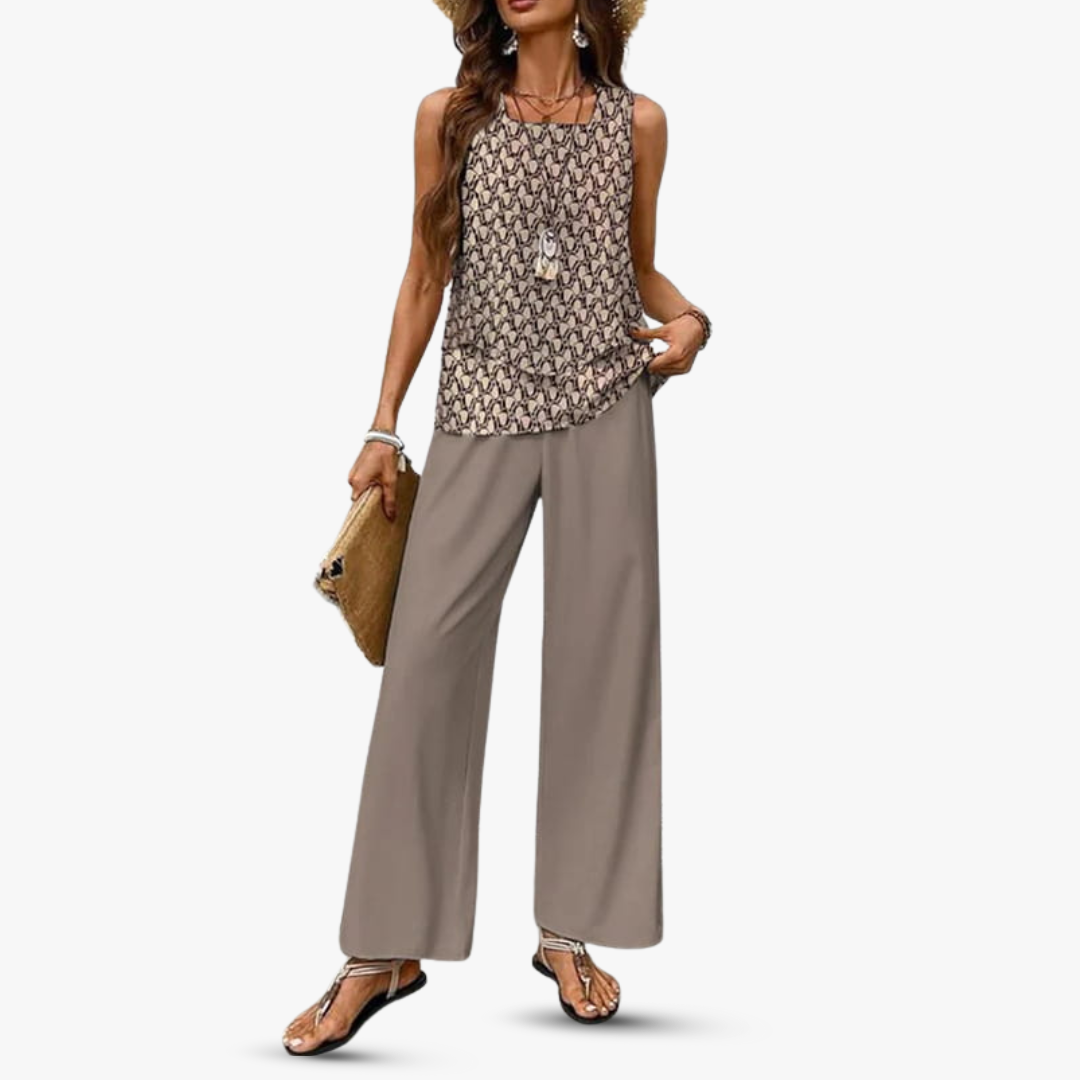 Amara™ – Exclusive Two-Piece Set with Sleeveless Top and Pants
