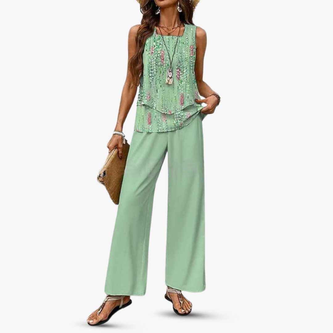 Amara™ – Exclusive Two-Piece Set with Sleeveless Top and Pants