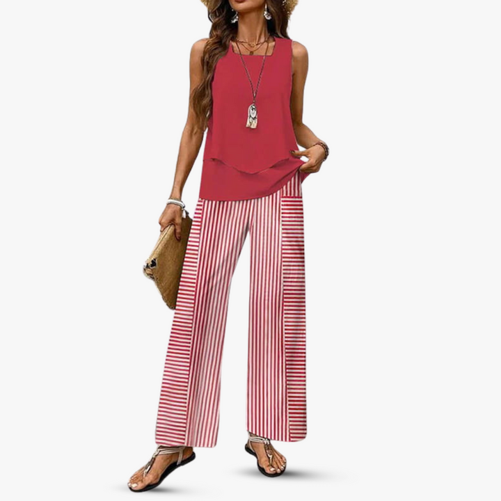 Amara™ – Exclusive Two-Piece Set with Sleeveless Top and Pants