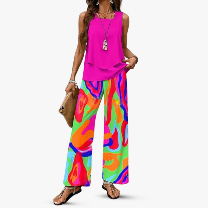 Amara™ – Exclusive Two-Piece Set with Sleeveless Top and Pants