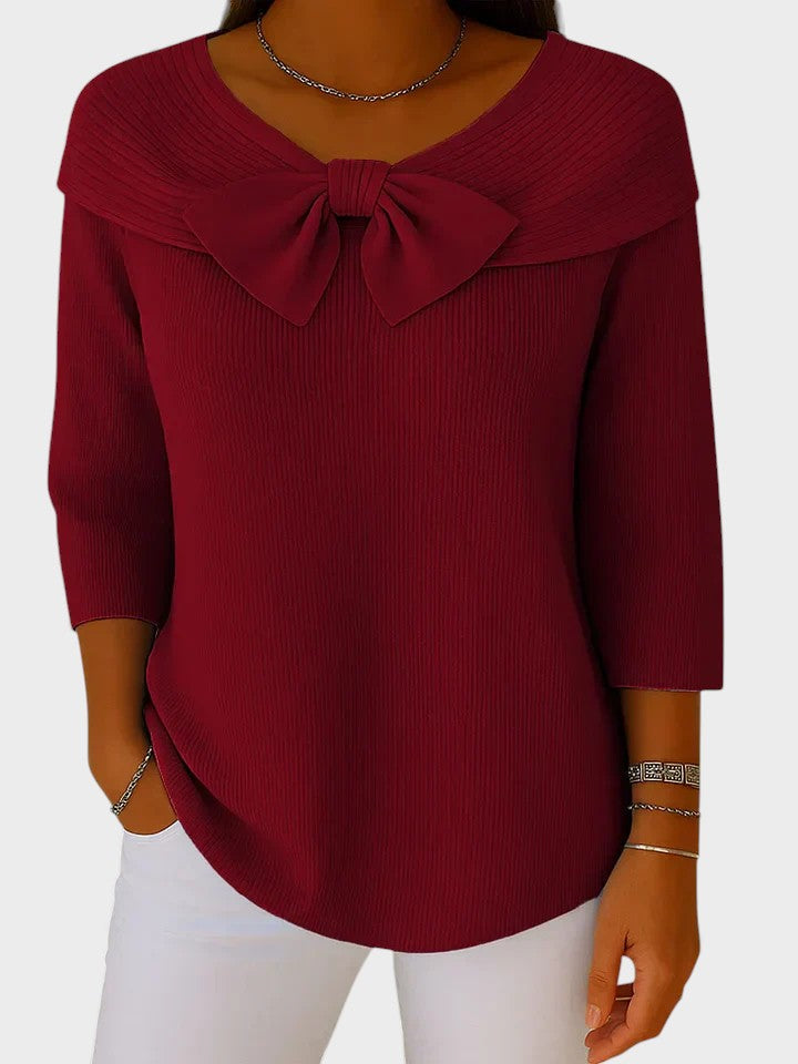 Cat Bow Knit Sweater