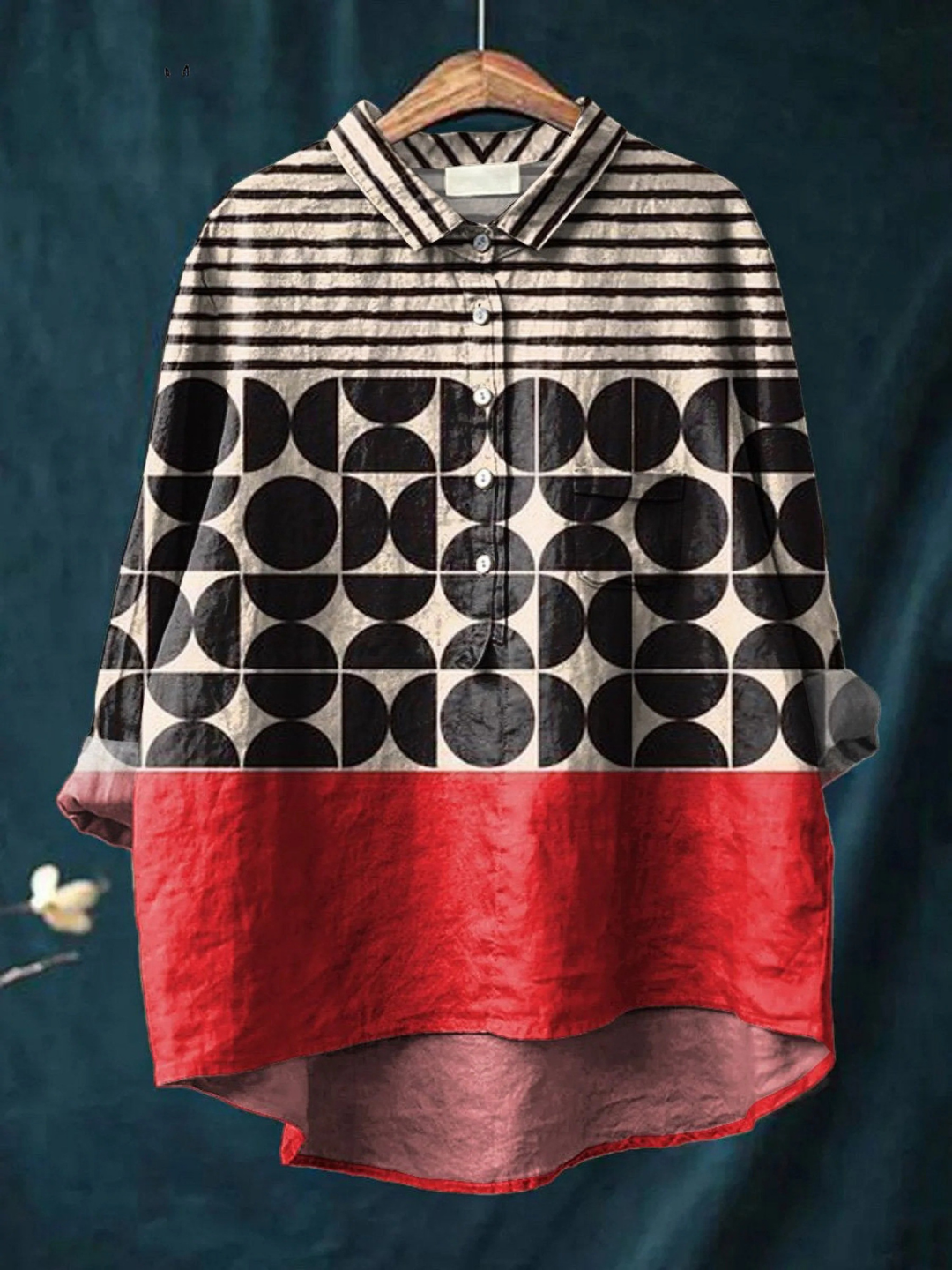 Tessa | Artistry Geometric Pattern Printed Women's Blouse