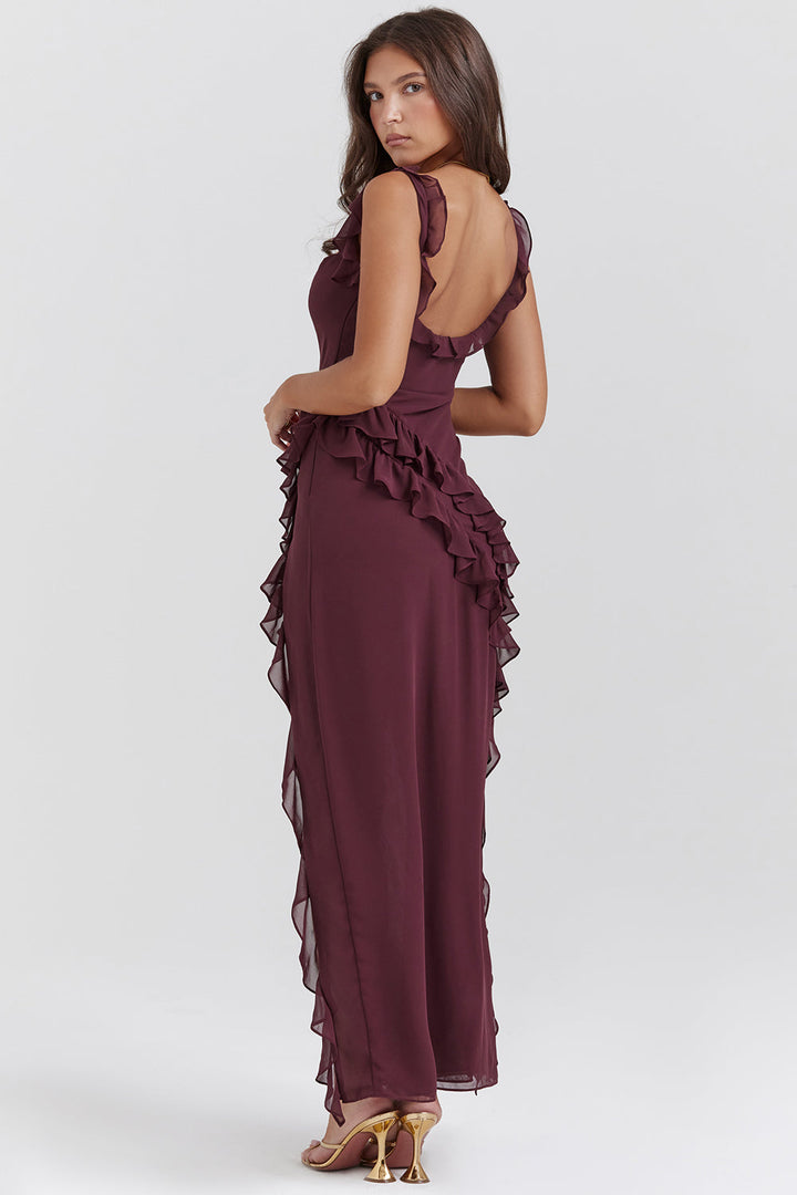 Radiant Ruffled Midi Dress