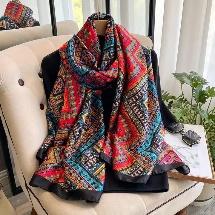 Wren | Vintage Geometric Print Scarf