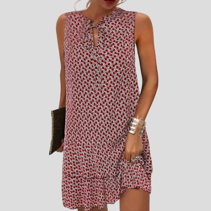 Miri™ – Sleeveless Summer Dress with Flattering Waist Area
