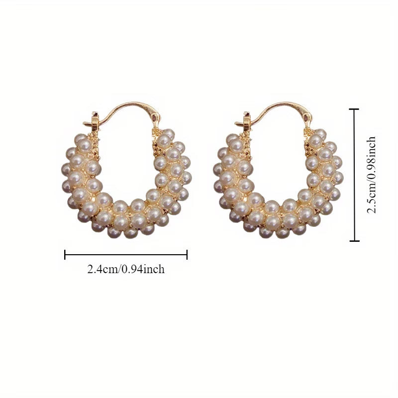 Perpetua | Layered Pearl Hoop Earrings