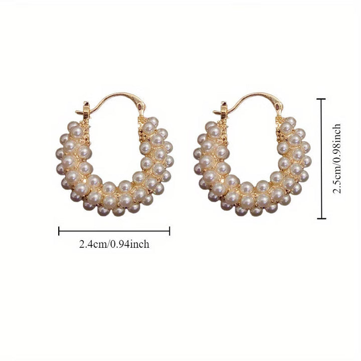 Perpetua | Layered Pearl Hoop Earrings