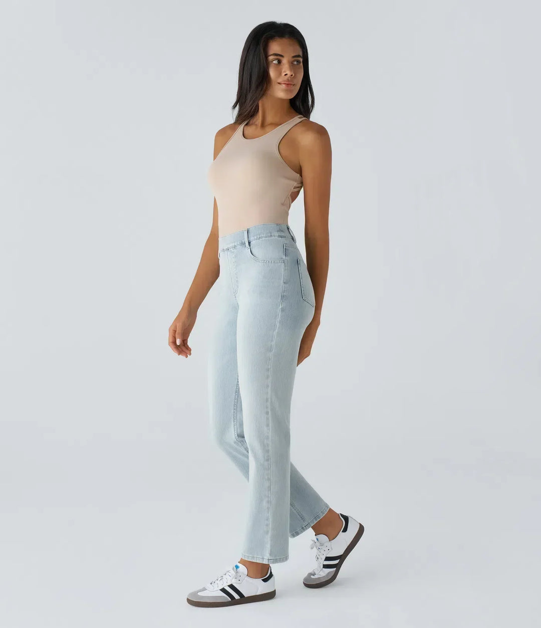 High Waist Elastic Comfort Pants