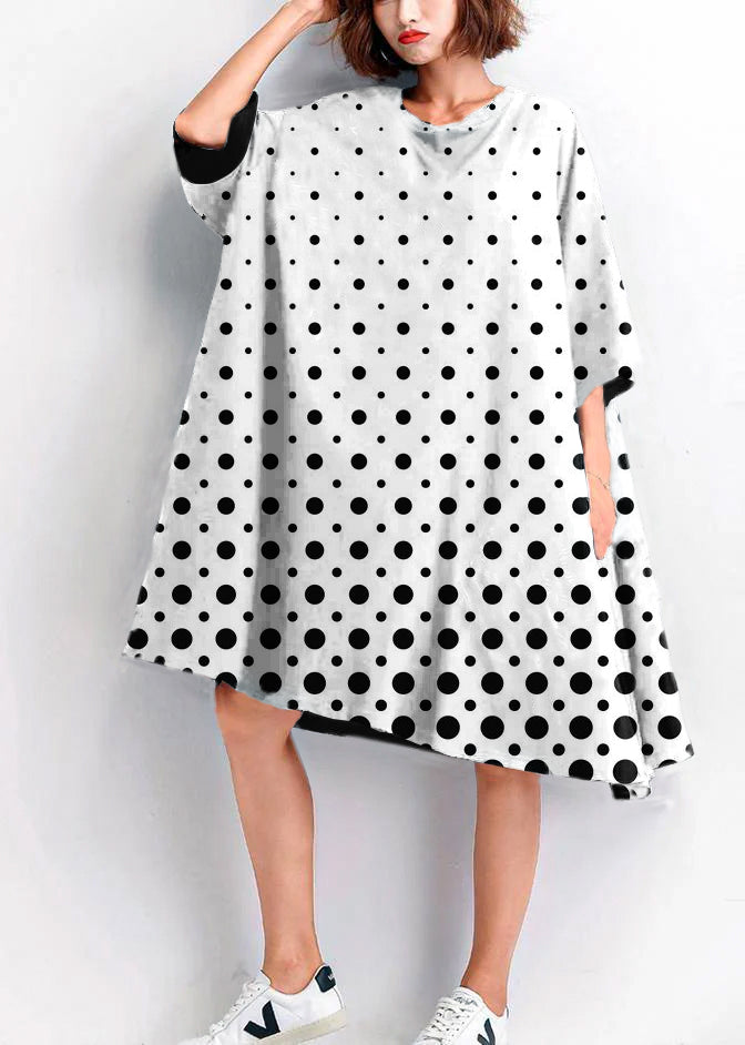 Women’s Black Embroidered Cotton Large Hem Shift Summer Dresses