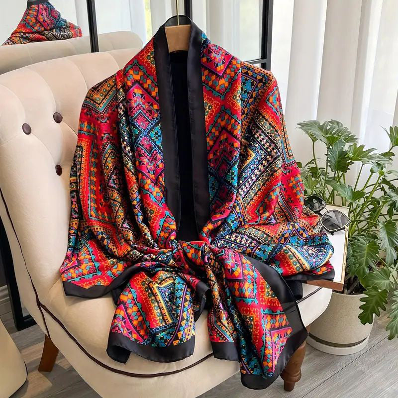Wren | Vintage Geometric Print Scarf