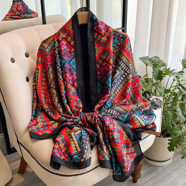 Wren | Vintage Geometric Print Scarf