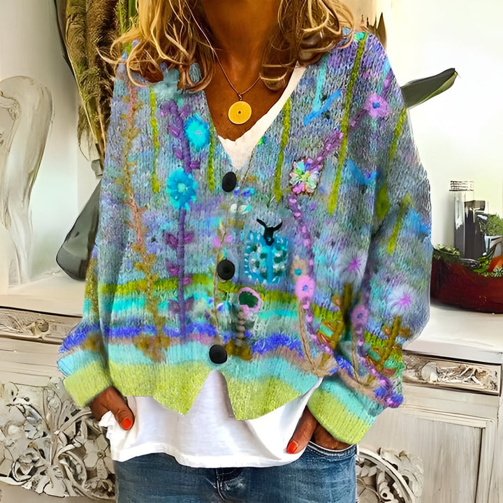 Emma Bohemian Floral Cardigan