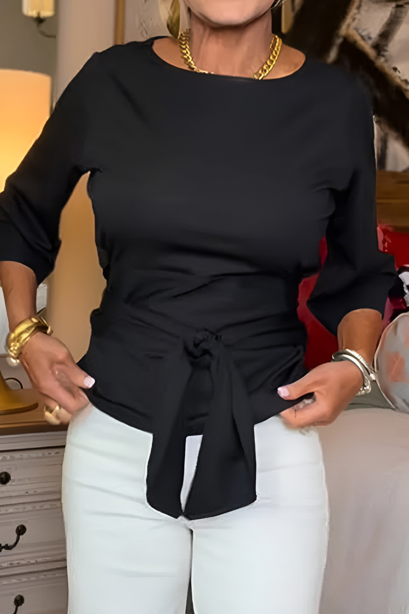 Conception Elegant top with a bow at the waist