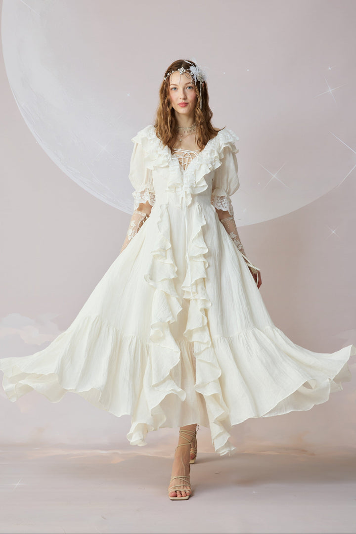Dewdrops 16 | Maxi Linen Dress Gown