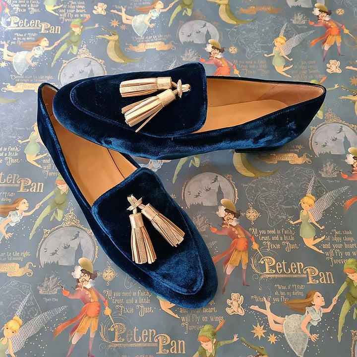 Midnight | Champagne Tassel Loafers