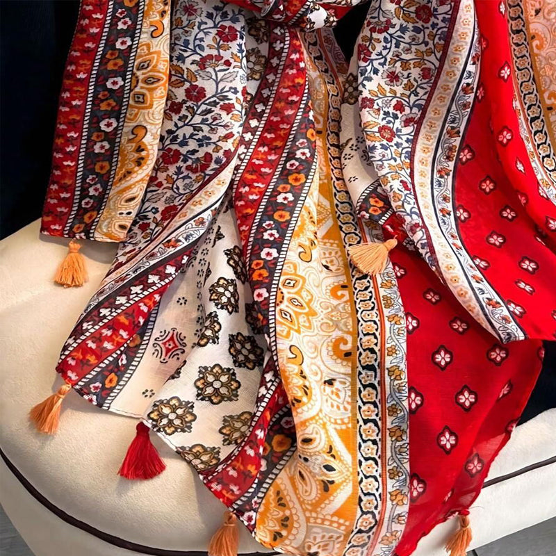 Autumn | Vintage Bohemian Floral Scarf