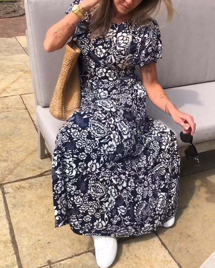 Floral Long Sleeve Maxi Dress