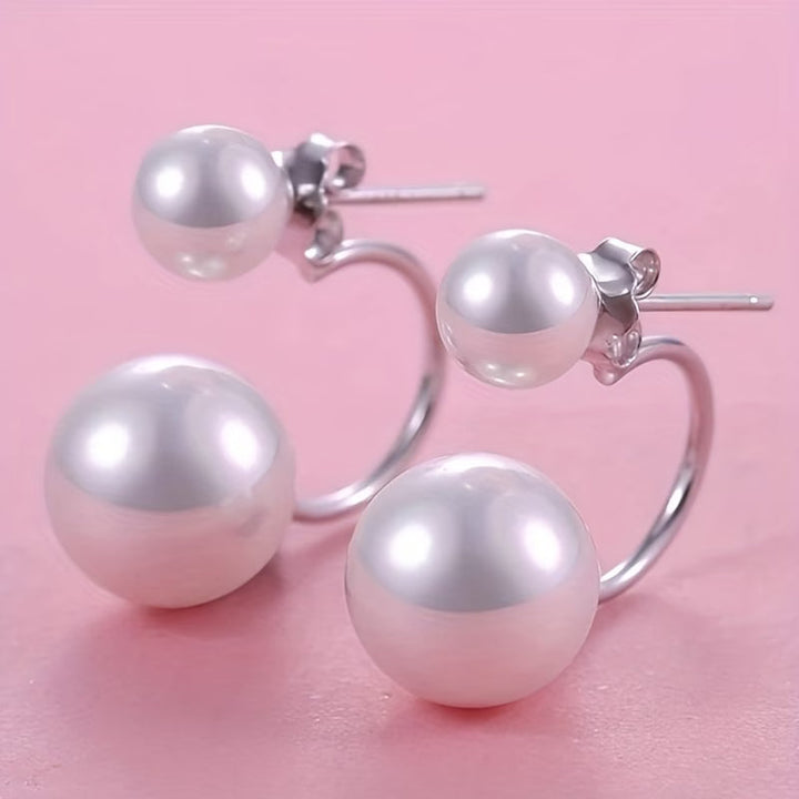 Marguerite | Double Pearl Statement Earrings