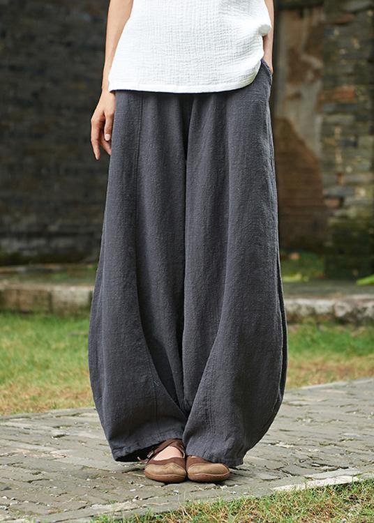 2021 Ramie-Wildhosen-Yogahose für Damen aus Baumwolle und Leinen im chinesischen Stil
