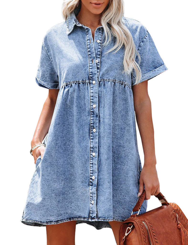 Juana | Relaxed Denim Shirt Dress