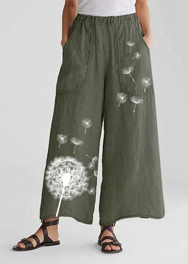 Casual Cotton Linen Wide-Leg Pants